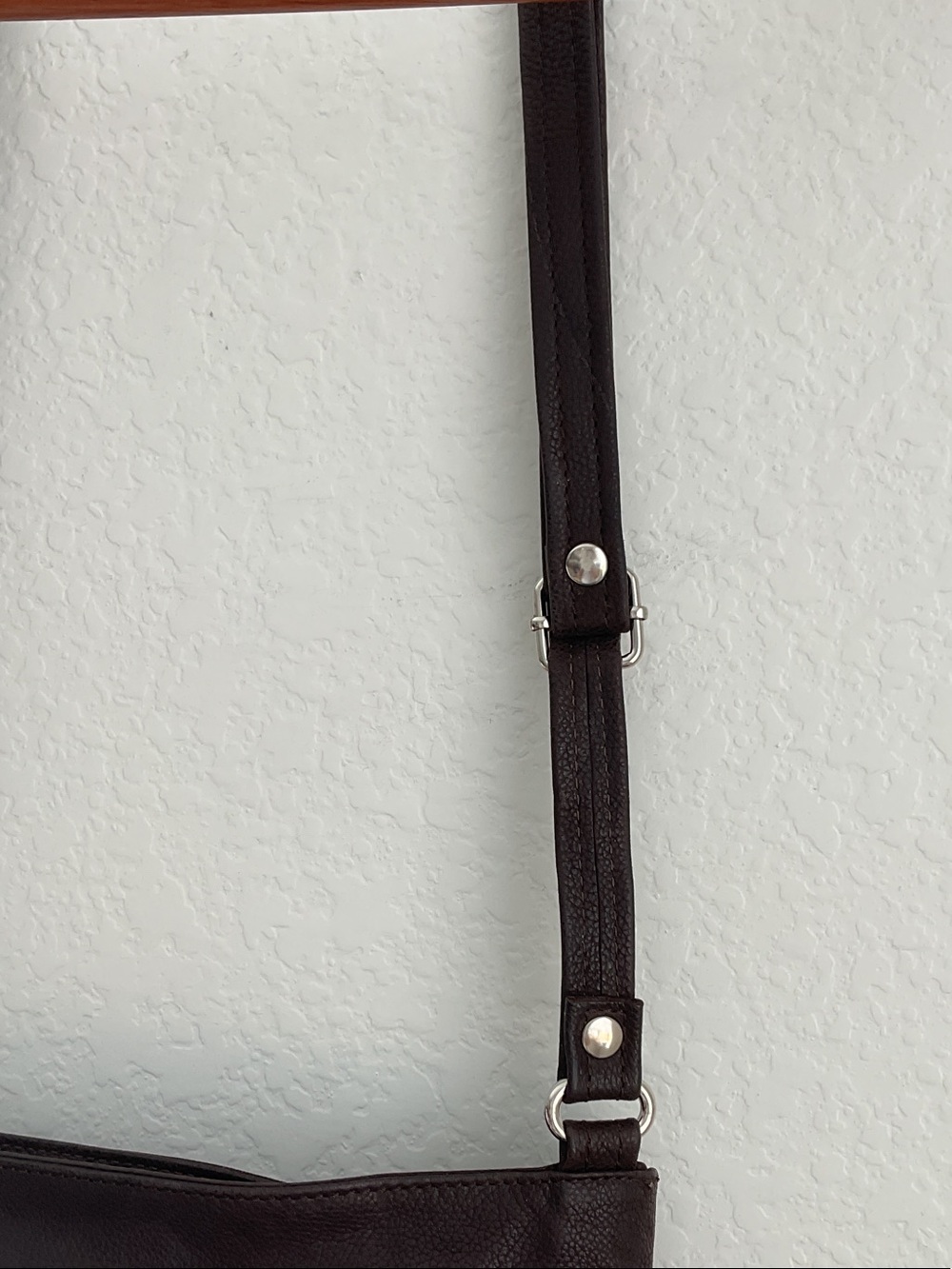 CUOIERIA FIORENTINA Dark Brown Leather Crossbody Bag - Classic Everyday Carry - Picture 10 of 16